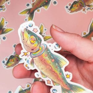 Ugly Rainbow Trout Stickers